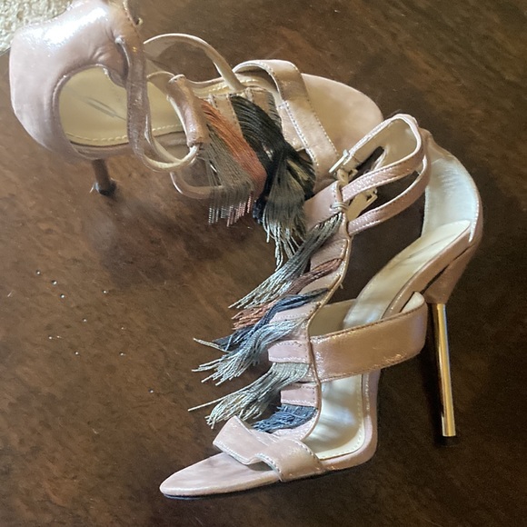 Bryan Atwood, Lenoir Rose Gold, Metallic, Fringe, Stiletto heel. Size 5.5 - Picture 3 of 9